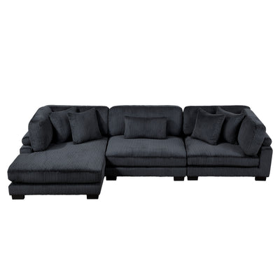 Traverse 3-Piece Modular Sectional with Reversible Chaise (8555BK*CRACVC)
