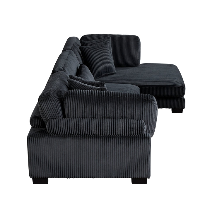 Traverse 3-Piece Modular Sectional with Reversible Chaise (8555BK*CRACVC)