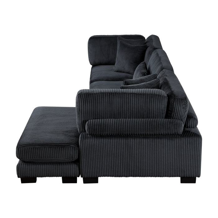 Traverse 3-Piece Modular Sectional with Reversible Chaise (8555BK*CRACVC)