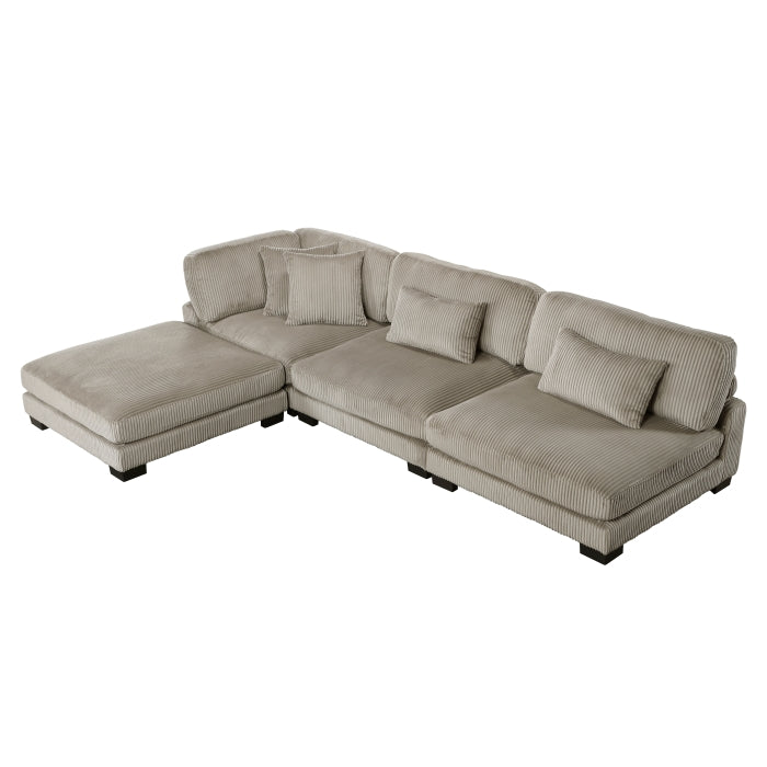 Traverse 4-Piece Modular Sectional with Ottoman (8555GB*2AC1CROT)