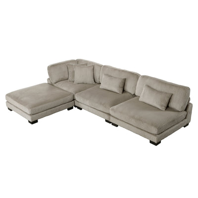 Traverse 4-Piece Modular Sectional with Ottoman (8555GB*2AC1CROT)