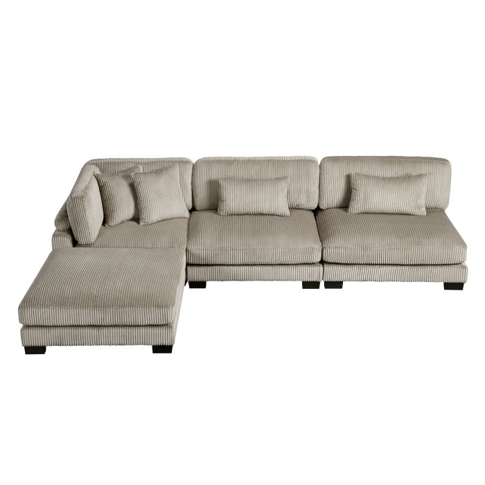 Traverse 4-Piece Modular Sectional with Ottoman (8555GB*2AC1CROT)