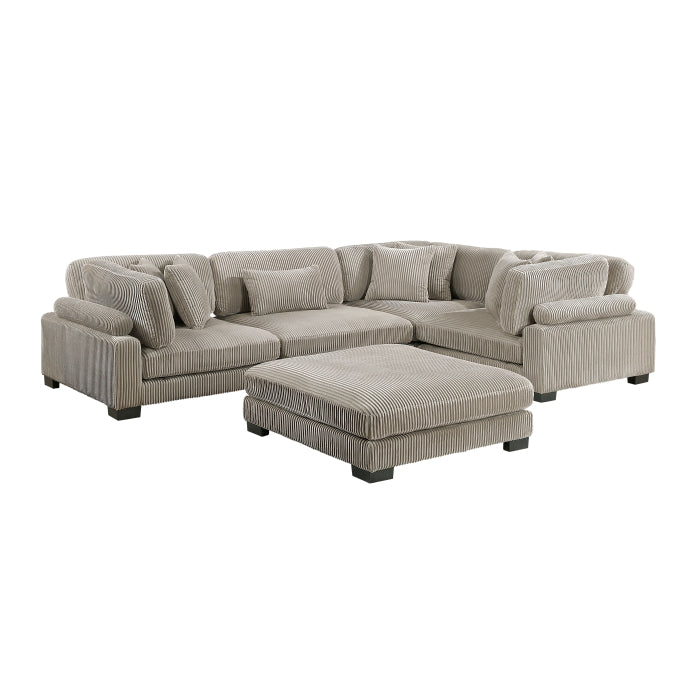 Traverse 5-Piece Modular Sectional with Ottoman (8555GB*3CRACOT)