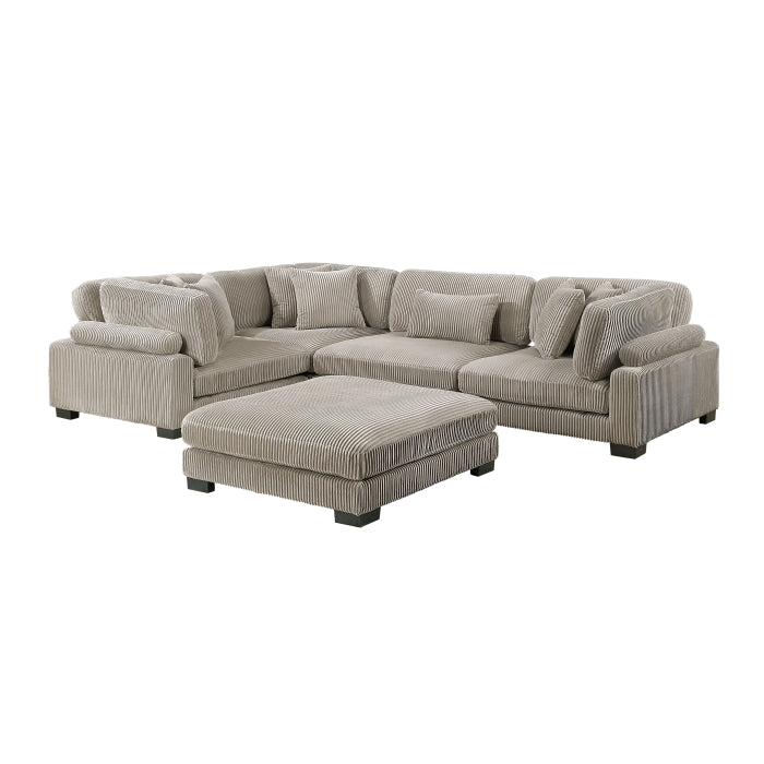 Traverse 5-Piece Modular Sectional with Ottoman (8555GB*3CRACOT)