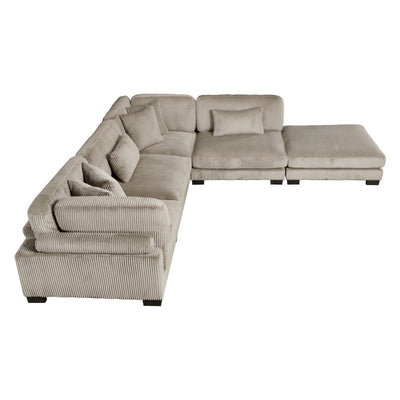 Traverse 5-Piece Modular Sectional with Ottoman (8555GB*5OT)