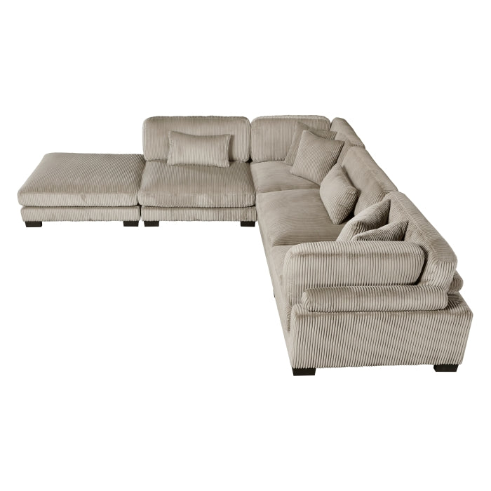 Traverse 5-Piece Modular Sectional with Ottoman (8555GB*5OT)