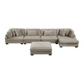 Traverse 5-Piece Modular Sectional with Reversible Chaise and Ottoman (8555GB*CR2ACVCOT)