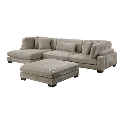 Traverse 4-Piece Modular Sectional with Reversible Chaise and Ottoman (8555GB*CRACVCOT)