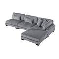 Traverse 4-Piece Modular Sectional with Ottoman (8555GY*2AC1CROT)