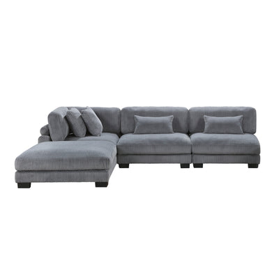Traverse 4-Piece Modular Sectional with Ottoman (8555GY*2AC1CROT)