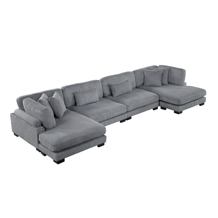 Traverse 4-Piece Modular Sectional with Reversible Chaise (8555GY*2AC2VC)