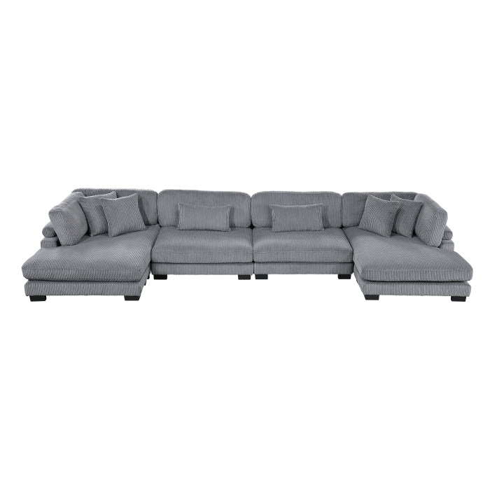 Traverse 4-Piece Modular Sectional with Reversible Chaise (8555GY*2AC2VC)