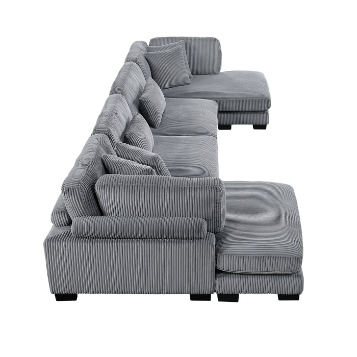 Traverse 4-Piece Modular Sectional with Reversible Chaise (8555GY*2AC2VC)