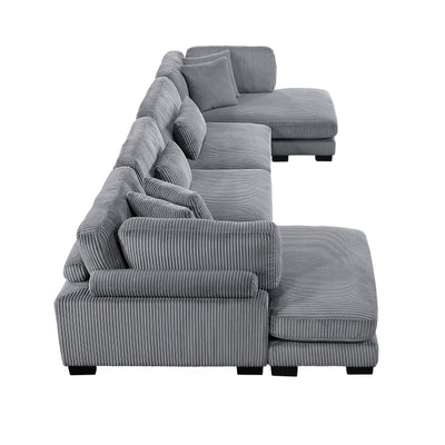 Traverse 4-Piece Modular Sectional with Reversible Chaise (8555GY*2AC2VC)
