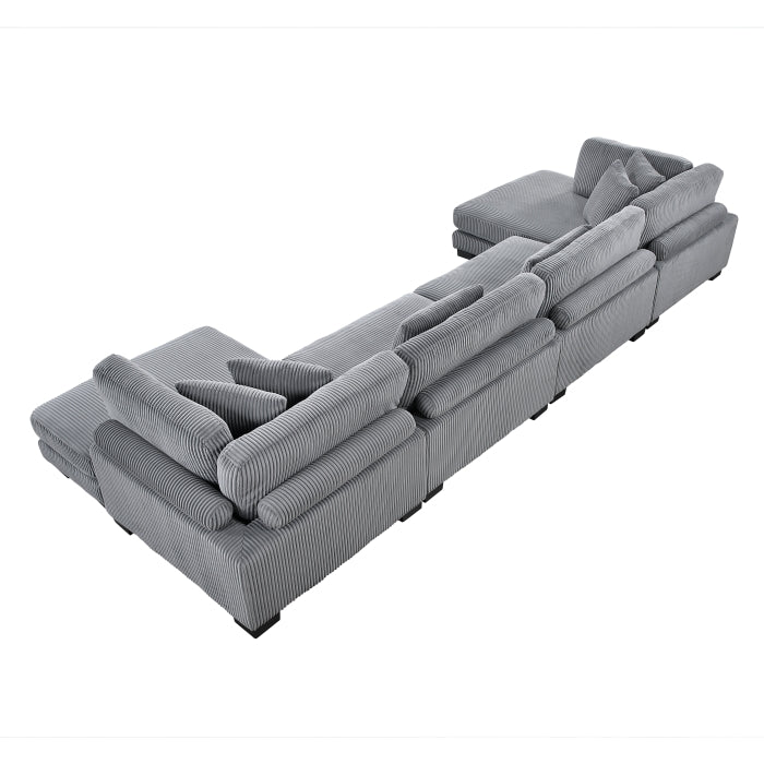 Traverse 4-Piece Modular Sectional with Reversible Chaise (8555GY*2AC2VC)