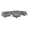 Traverse 7-Piece Modular Sectional with Reversible Chaise and Ottoman (8555GY*2CR3ACVCOT)
