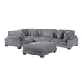 Traverse 5-Piece Modular Sectional with Ottoman (8555GY*3CRACOT)