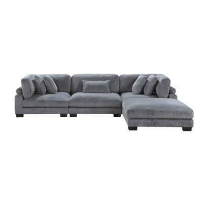 Traverse 4-Piece Modular Sectional with Ottoman (8555GY*4OT)