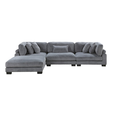 Traverse 4-Piece Modular Sectional with Ottoman (8555GY*4OT)