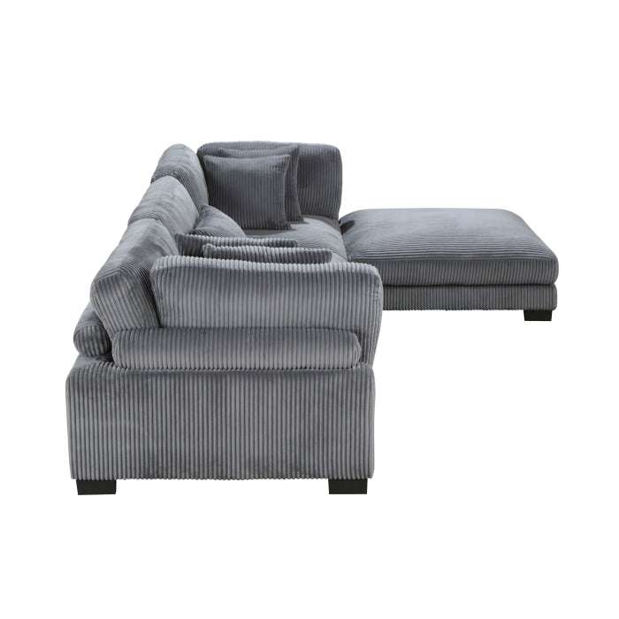 Traverse 4-Piece Modular Sectional with Ottoman (8555GY*4OT)