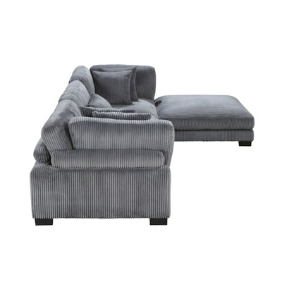 Traverse 4-Piece Modular Sectional with Ottoman (8555GY*4OT)
