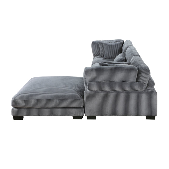 Traverse 4-Piece Modular Sectional with Ottoman (8555GY*4OT)