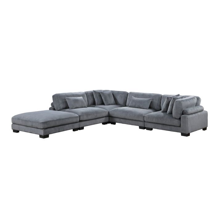 Traverse 5-Piece Modular Sectional with Ottoman (8555GY*5OT)