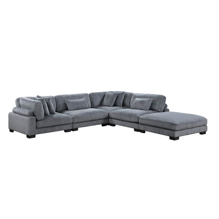Traverse 5-Piece Modular Sectional with Ottoman (8555GY*5OT)
