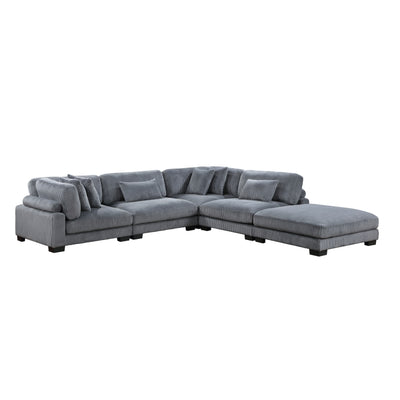 Traverse 5-Piece Modular Sectional with Ottoman (8555GY*5OT)