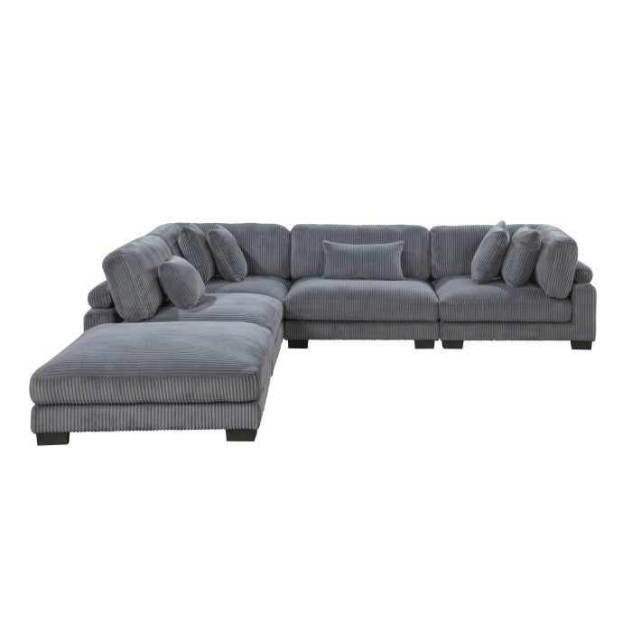 Traverse 5-Piece Modular Sectional with Ottoman (8555GY*5OT)