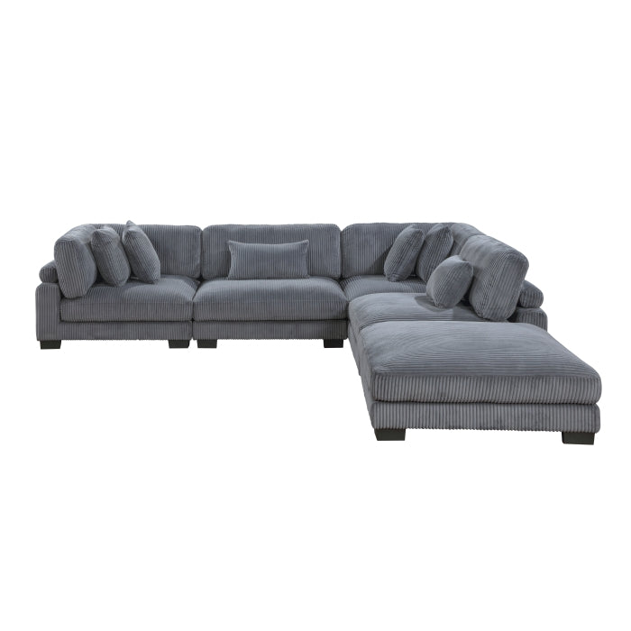 Traverse 5-Piece Modular Sectional with Ottoman (8555GY*5OT)