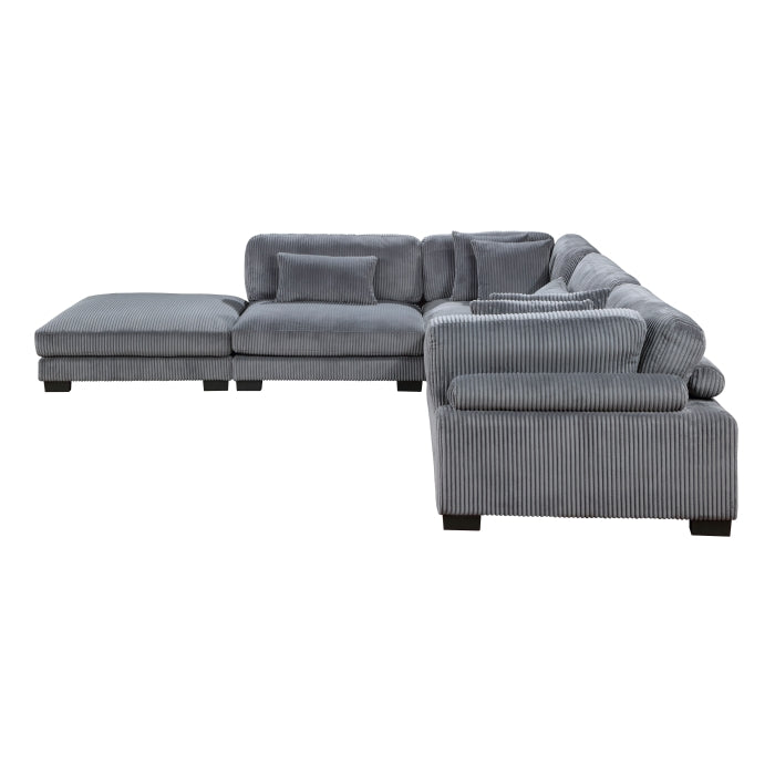 Traverse 5-Piece Modular Sectional with Ottoman (8555GY*5OT)