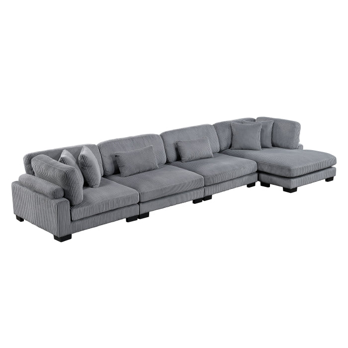 Traverse 4-Piece Modular Sectional with Reversible Chaise (8555GY*CR2ACVC)