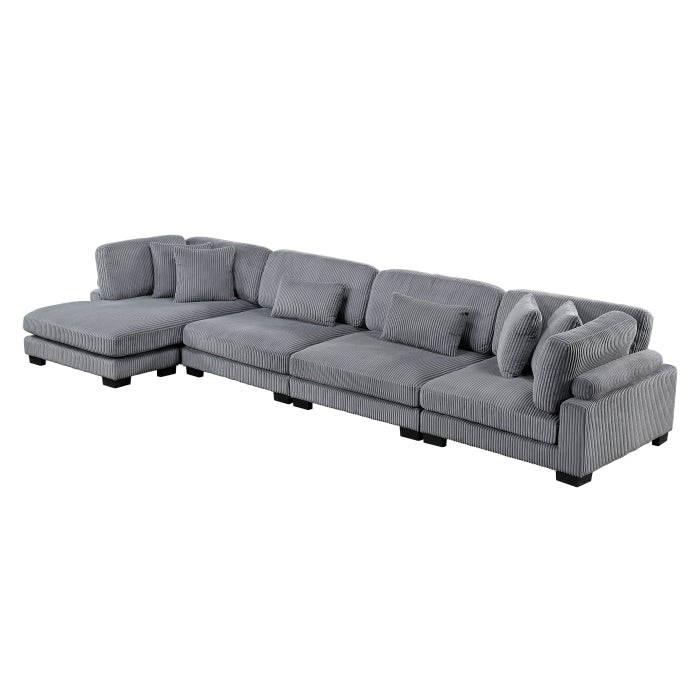 Traverse 4-Piece Modular Sectional with Reversible Chaise (8555GY*CR2ACVC)