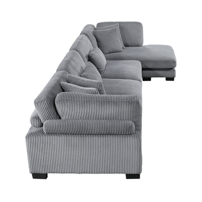 Traverse 4-Piece Modular Sectional with Reversible Chaise (8555GY*CR2ACVC)