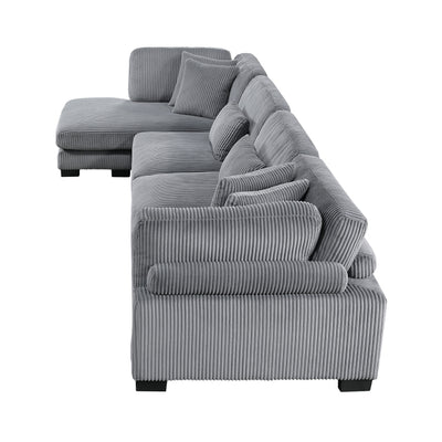 Traverse 4-Piece Modular Sectional with Reversible Chaise (8555GY*CR2ACVC)