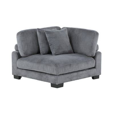 Traverse 4-Piece Modular Sectional with Reversible Chaise and Ottoman (8555GY*CRACVCOT)