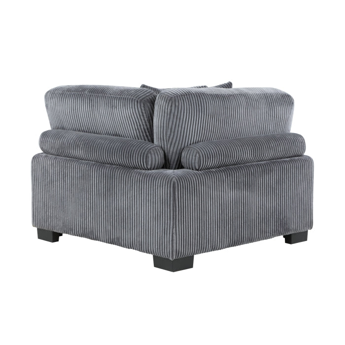 Traverse 4-Piece Modular Sectional with Reversible Chaise and Ottoman (8555GY*CRACVCOT)