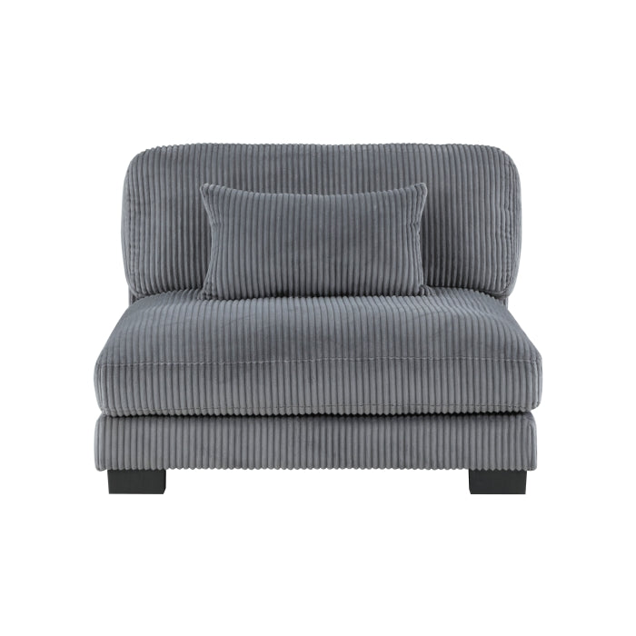 Traverse 4-Piece Modular Sectional with Reversible Chaise and Ottoman (8555GY*CRACVCOT)