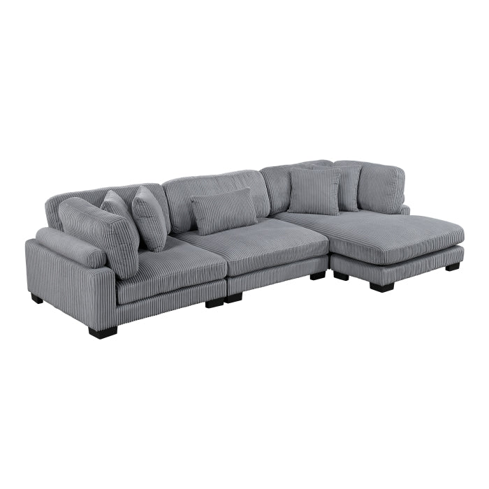 Traverse 3-Piece Modular Sectional with Reversible Chaise (8555GY*CRACVC)
