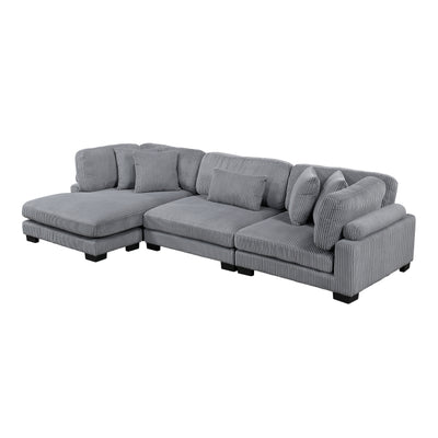 Traverse 3-Piece Modular Sectional with Reversible Chaise (8555GY*CRACVC)