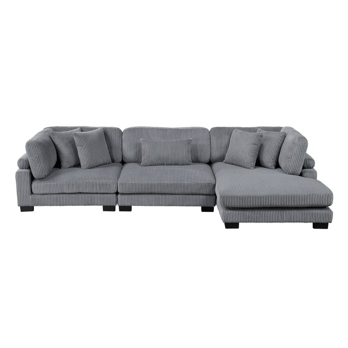 Traverse 3-Piece Modular Sectional with Reversible Chaise (8555GY*CRACVC)