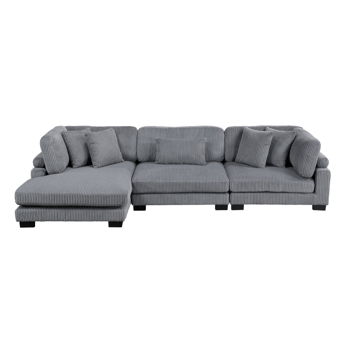 Traverse 3-Piece Modular Sectional with Reversible Chaise (8555GY*CRACVC)