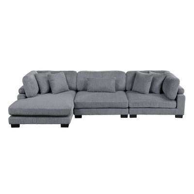 Traverse 3-Piece Modular Sectional with Reversible Chaise (8555GY*CRACVC)