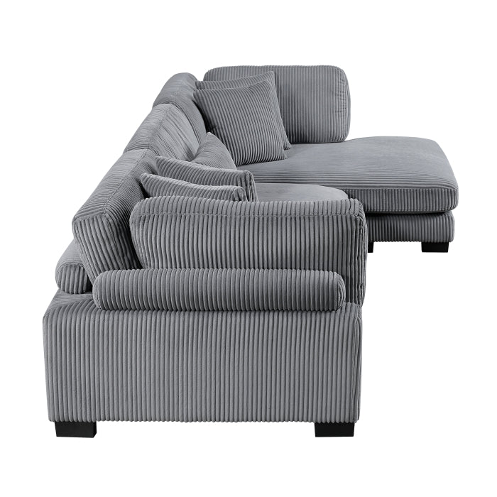 Traverse 3-Piece Modular Sectional with Reversible Chaise (8555GY*CRACVC)