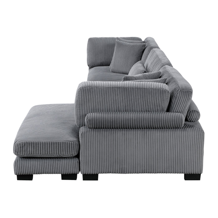 Traverse 3-Piece Modular Sectional with Reversible Chaise (8555GY*CRACVC)