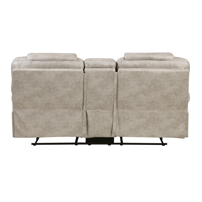 Gainesville Power Reclining Loveseat with Center Console — Pewter Manual
