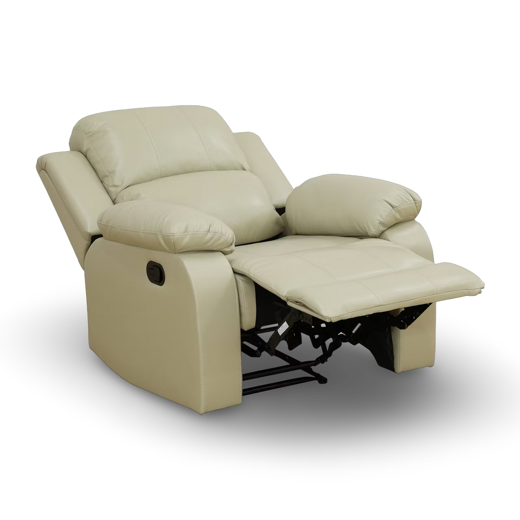 One-button manual reclining lounge chair