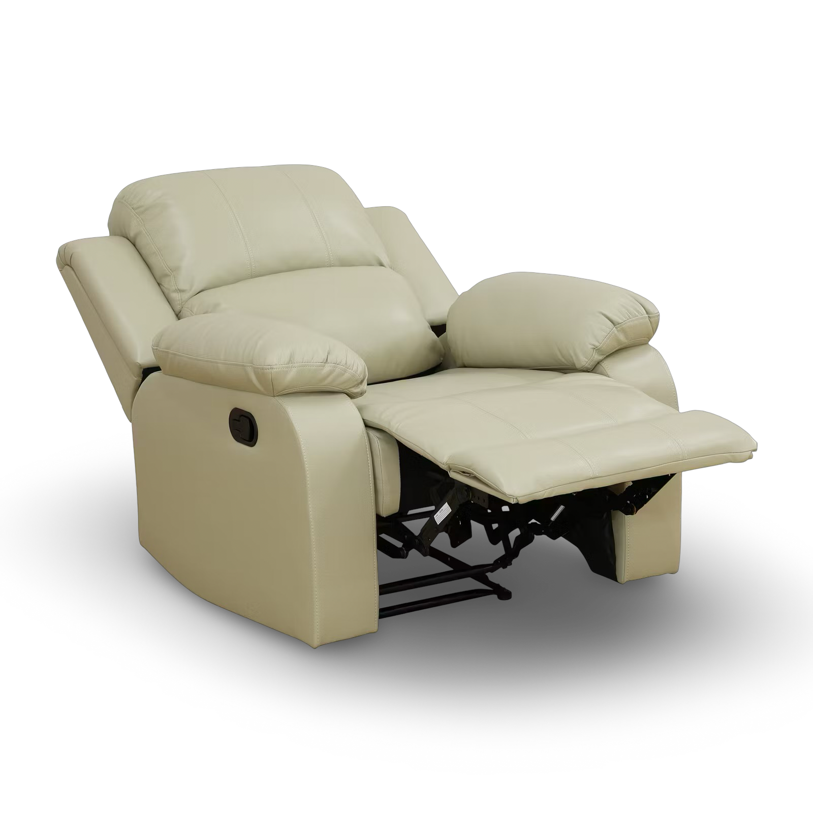 One-button manual reclining lounge chair