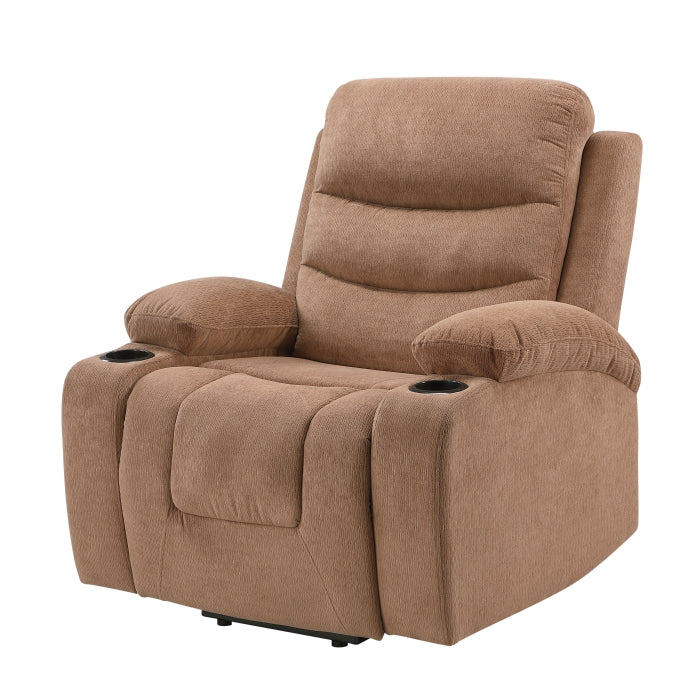 Sereno Power Lift Chair with Massage, Heat, Charging Ports and Cup-holders (9000BRW-1LTM)